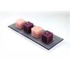 Advent Glass candlestick rectangular, grey, 31,5 x 11 cm, BDK - Glass