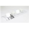 Advent Glass candlestick Tunnel, clear + black stripes, 34x13 cm, BDK - Glass