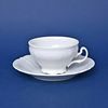 Tea cup and saucer 205 ml / 16 cm, Thun 1794 Carlsbad porcelain, BERNADOTTE white