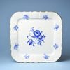 Tray/Platter square 26 cm, Thun 1794 Carlsbad porcelain, BERNADOTTE blue rose