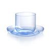Cup 265 ml + saucer 135 mm DROP for cappuccino, Light Blue, Kvetna 1794 Glassworks
