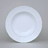 7047703: Deep plate 23 cm, Thun 1794, karlovarský porcelán, NATÁLIE light green lines