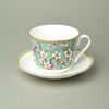 Cherry blossom: Cup 420 ml and saucer 17 cm, Roy Kirkham fine bone china