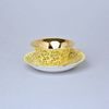 Cup 110 ml for tea + saucer 12,7 cm Windsor, Yellow + inside gold, Leander 1907 Loučky
