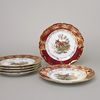 Plate dessert 19 cm, set of 6 pcs., Hunting - ruby red, Carlsbad porcelain