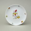 Talíř mělký 21 cm Coups, dekor Veselá slepice, Thun 1794, karlovarský porcelán