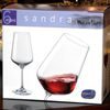 Sandra 450 ml, sklenička na červené víno a vodu, 1 ks., Bohemia Crystal
