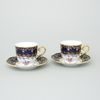 Cup and saucer 140 ml / 14 cm, 2 pcs. + gift box, decor 677, Stará Role Moritz Zdekauer 1808