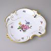 Mísa mělčí 28 cm 3 hr., kytičky + matné zlato, Queens Crown porcelán
