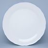 Dish round flat 35 cm (club plate), White with blue line, Cesky porcelan a.s.