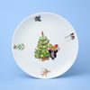Talíř mělký 20 cm Krteček s vánočním stromečkem, Thun 1794, karlovarský porcelán, Dětské soupravy a hrnky s Krtečkem