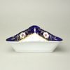 440: Bowl triangular 21 cm, Sonáta, cobalt + rose + gold, Leander Loučky