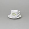 Šálek a podšálek na espresso 80 ml / 11,5 cm, Thun 1794, karlovarský porcelán, CONSTANCE 80262 kopretiny