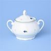 Sugar bowl 400 ml, Verona blue flower + green, G. Benedikt 1882