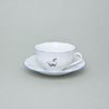Cup and saucer mirror C/1 plus ZC1 0,20 l / 15,5 cm for tea, Cesky porcelan a.s., Goose