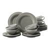 Beat pearl grey: Tea set 18 pcs., porcelain Seltmann