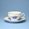 Tea cup and saucer 205 ml / 16 cm, Thun 1794 Carlsbad porcelain, BERNADOTTE blue rose