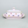 Butter dish for 250 g butter, Leander, decor 3051, rose china