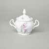 Sugar bowl 220 ml, Thun 1794 Carlsbad porcelain, BERNADOTTE climbing rose