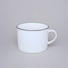 Breakfast / milk / tea cup 360 ml, ELLA black line, Thun 1794 Carlsbad Porcelain