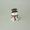 Bell 6 x 9 cm Snowman, glazed ceramic, EGAN