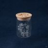 Glass Food Storage Jar with Wooden Lid, 15 cm, Onion Pattern