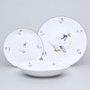 Coups Goose, Plate set for 6 persons, Thun 1794 Carlsbad porcelain