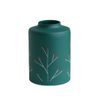 Glass green vase 18 cm Holly and Mistletoe, Glassor
