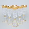 Crystal Glasses Champagne Set Romantic - Laura, 6 pcs. 150 ml, Gold, Ales Zverina - AZ Design