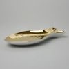 Carp small bow gold-plated 17 x 9.6 x 1.7 cm, Thun 1794, karlovarský porcelán