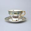 Tea cup 230 ml + saucer, Hunting - Green, Queen's Crown