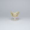 Cut Crystal Bowl on stand, 8 cm, Gold + Enamel, Jahami Bohemia