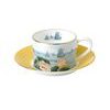 Blenheim Palace - Indian Room: Cup 200 ml and saucer breakfast (Yellow), English Fine Bone China, Roy Kirkham