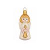Christmas Glass Angel Ornament with Trumpet, 8 cm, Czech Ornaments MIJA