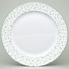 Dish round flat 31 cm (club plate), Thun 1794, karlovarský porcelán, Natálie green flowers