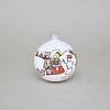 Christmas Tree Decoration Ball "Czech Winter 1918", 7,5 cm, Decor n. 6, Hand-decorated