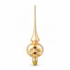 Christmas Glass Tree Topper, 27 cm, Champagne, Czech Glass christmas decorations