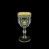 Astra Gold: Wine glass 170 ml, 15,2 cm, crystal + gold + lion, Provenza, Golden Black Decor