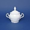 Sugar bowl 0,22 l, Thun 1794 Carlsbad porcelain, BERNADOTTE white