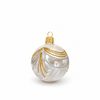 Christmas Tree Decoration Ball, 6 cm White Frost, Czech Glass christmas decorations