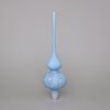 Christmas Tree Glass Tip 27 cm, Light Blue, Bohemian hand made Christmas decorations