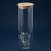 Glass Spaghetti Jar with Wooden Lid, 30 cm, Onion Pattern