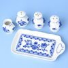 Blue Onion: Set of 3 shakers + tray + toothpick, Leander Loučky