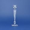 Crystal Hand Cut Candlestick OLYMPIA - Thistle decor, 250 mm, Crystal Bohemia Poděbrady