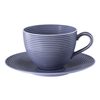 Beat lilac blue: Cup breakfast 350 ml + saucer 16,5 cm, Seltmann porcelain