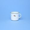 Mug Retro the smallest - espresso 80 ml, red flowers + green, G. Benedikt 1882
