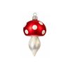 Christmas Glass Fly Agaric Mushroom Ornament (Large), 9 cm, Czech Ornaments MIJA