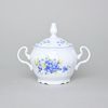 Sugar bowl 0,3 l, Thun 1794 Carlsbad porcelain, BERNADOTTE Forget-me-not-flower
