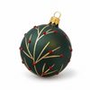 Christmas Tree Decoration Ball, 8 cm Green, Czech Glass christmas decorations