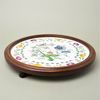 Cooking mat in wooden frame 33,5 cm, COLOURED ONION PATTERN